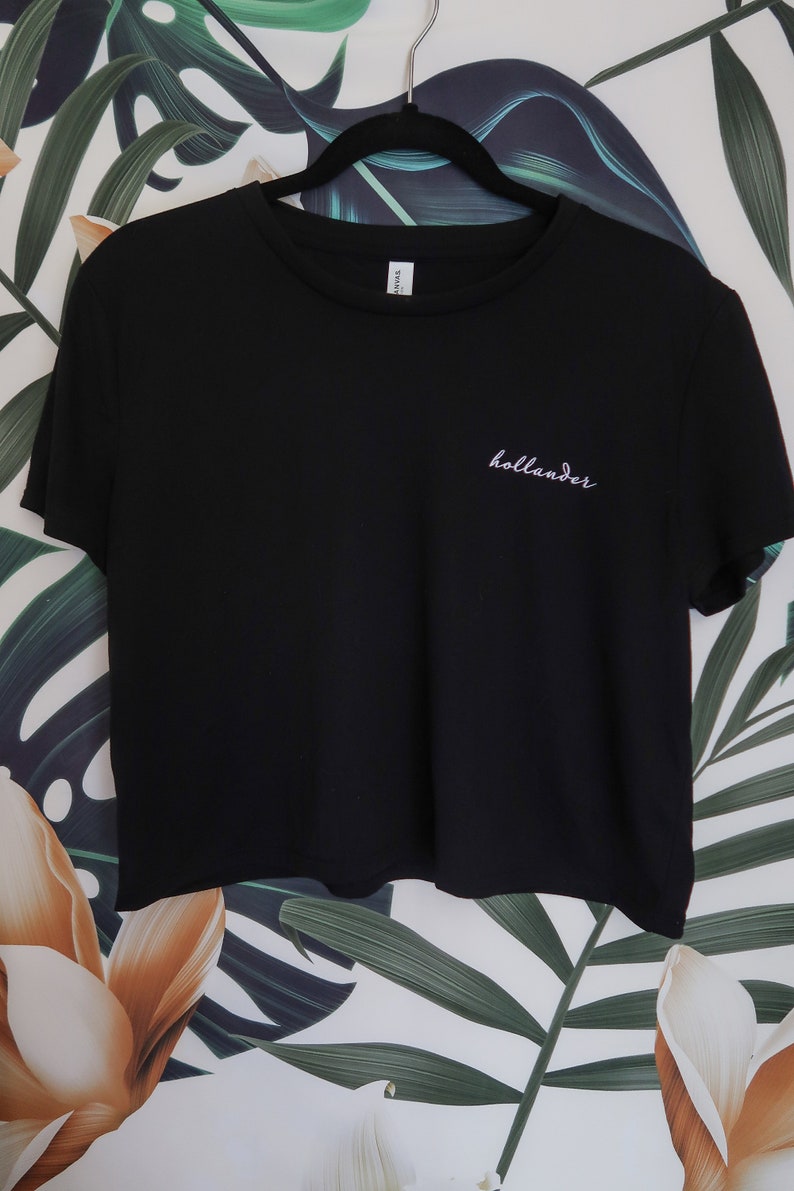 Tom Holland Hollander Embroidered Flowy Crop Shirt