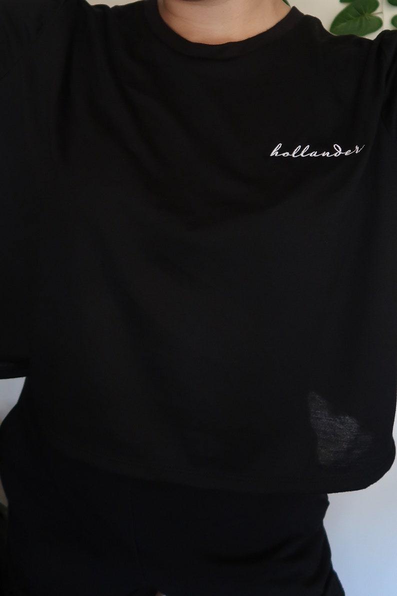 Tom Holland Hollander Embroidered Flowy Crop Shirt