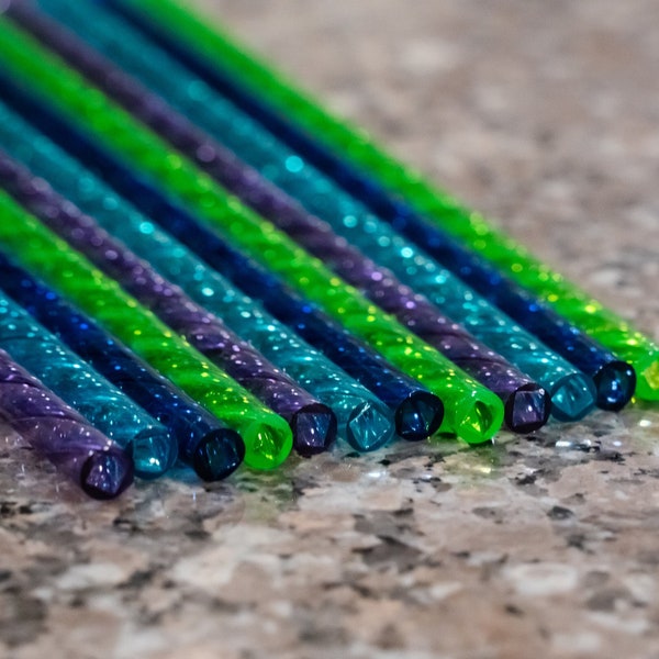 Neon Reusable Straw | Cold Cup Straw | Iced Coffee Straw | Drink Straw | Green Straw | Blue Straw | Purple Straw | Teal Straw