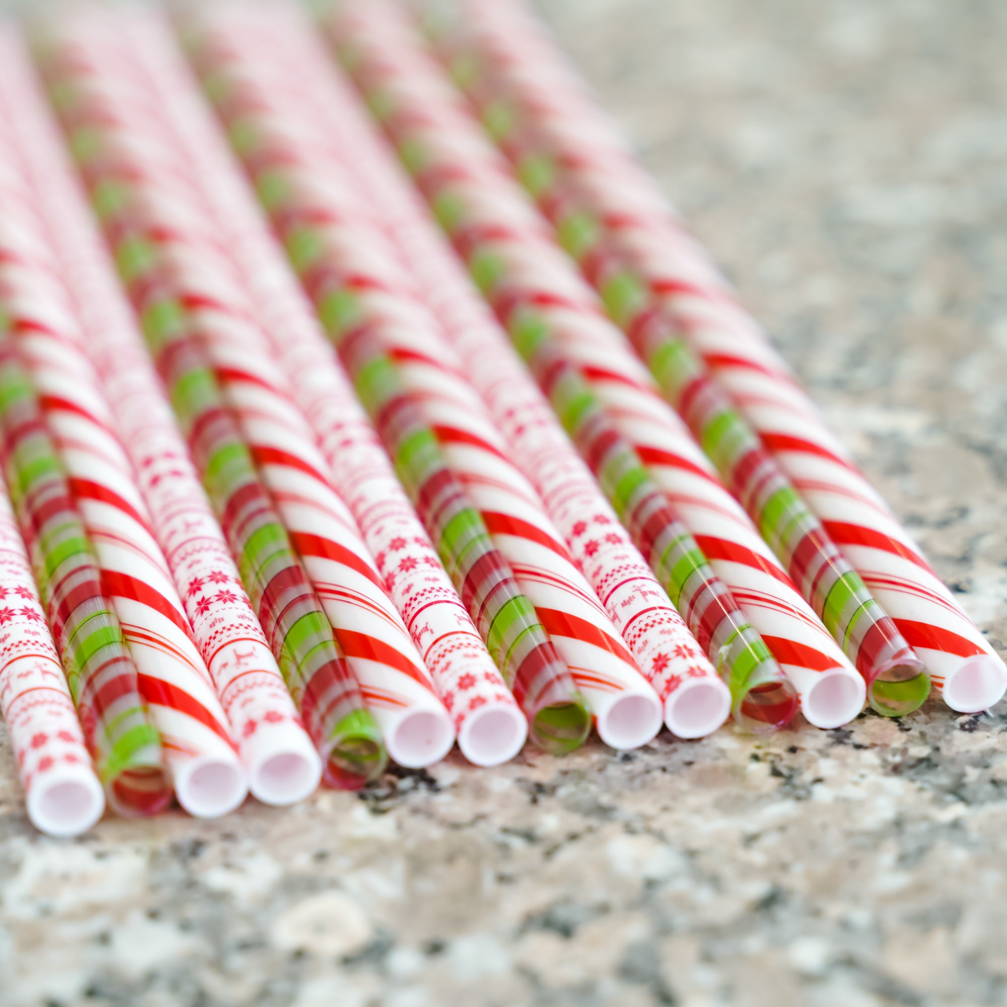 Winter Paper Straws 