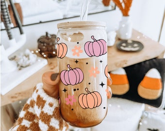 Taza de café con calabazas pastel / Taza de café con calabaza rosa / Taza de café otoñal / Taza de café otoñal / Taza de café con especias de calabaza