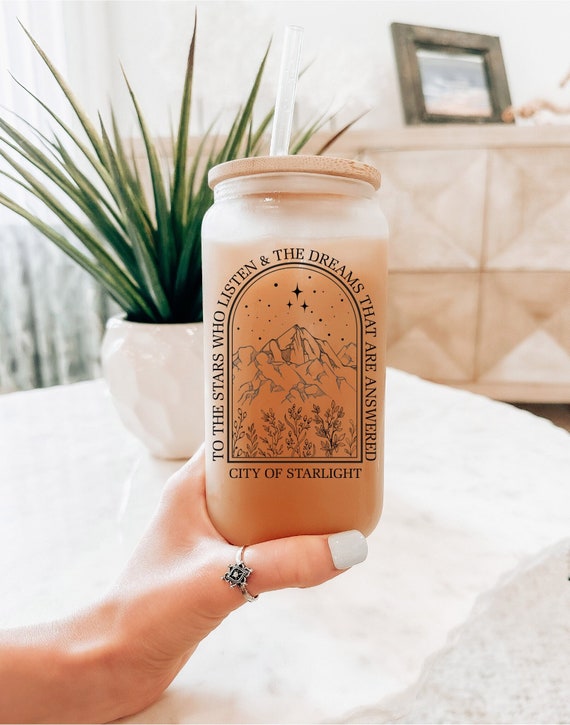 ACOTAR Coffee Glass | Velaris Reading Mug | Gift for Book Lover | City of Starlight Coffee  | Coffee Gift | Book Lover Mug | A Court of Mug