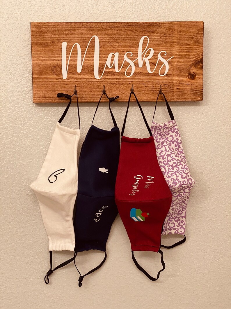 Face Mask Holder Personalized Mask Holder Custom Mask Etsy