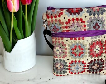 Crossbody Bag Crochet Tapestry Fabric