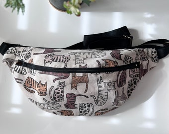 Crossbody/Sling, Cat Fabric Bag