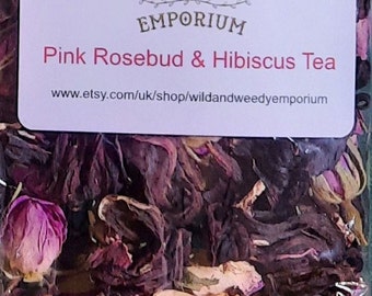 Organic Rosebud and Hibiscus Tea (loose/teabags)