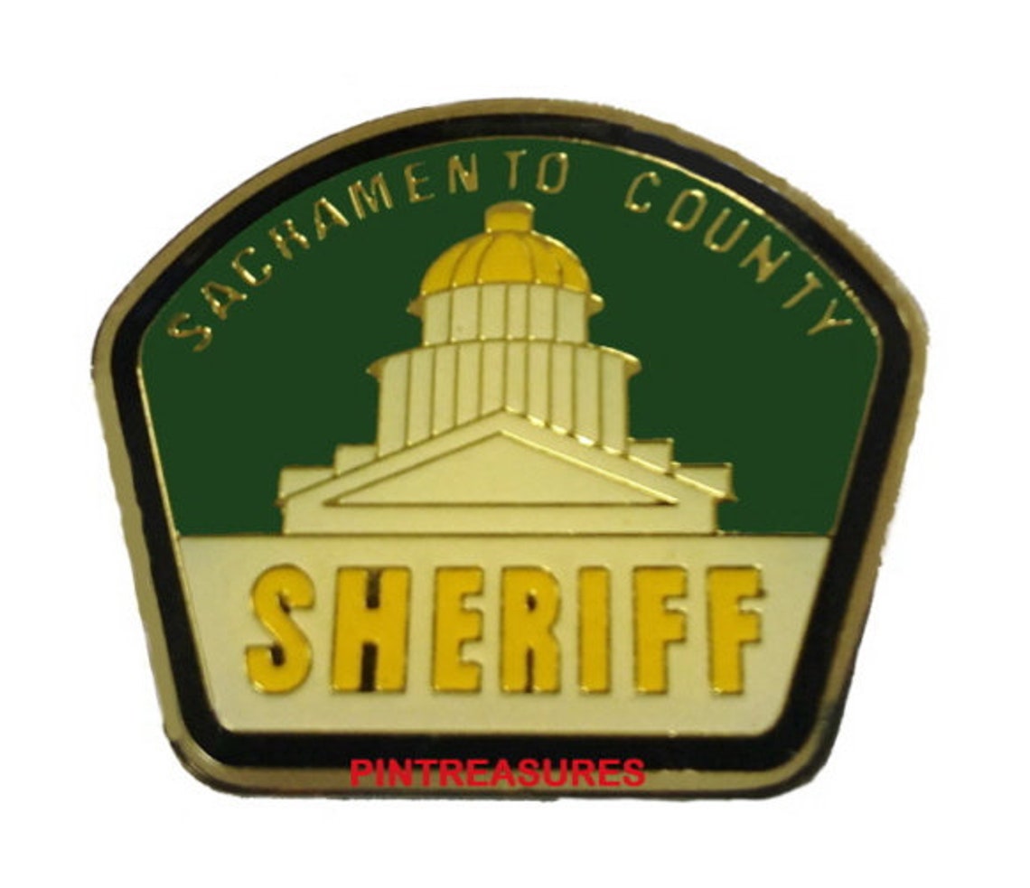 Vintage Collector Sheriff Police Law Mini Badge Patch Lapel Pin County