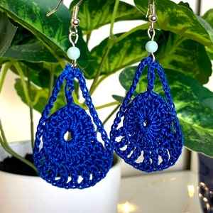 Handmade Dangle & Drop Earrings, Colorful Dangle Earrings, Jewelry Gift for Her, Crochet Earrings