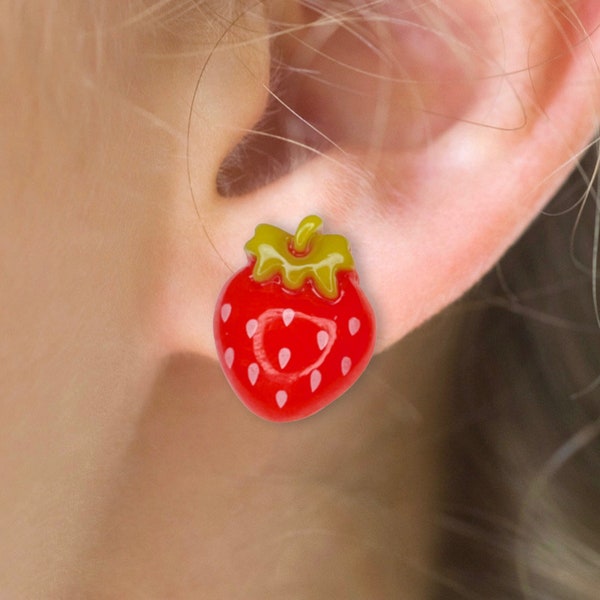 Strawberry Clip-On Earrings