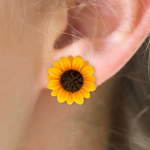 Sunflower Clip-On Earrings