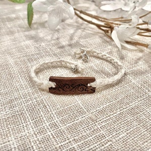 Leather and cord bracelet, country farmgirl jewelry