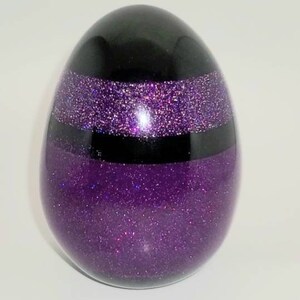 Resin Egg Handmade Purple Holographic