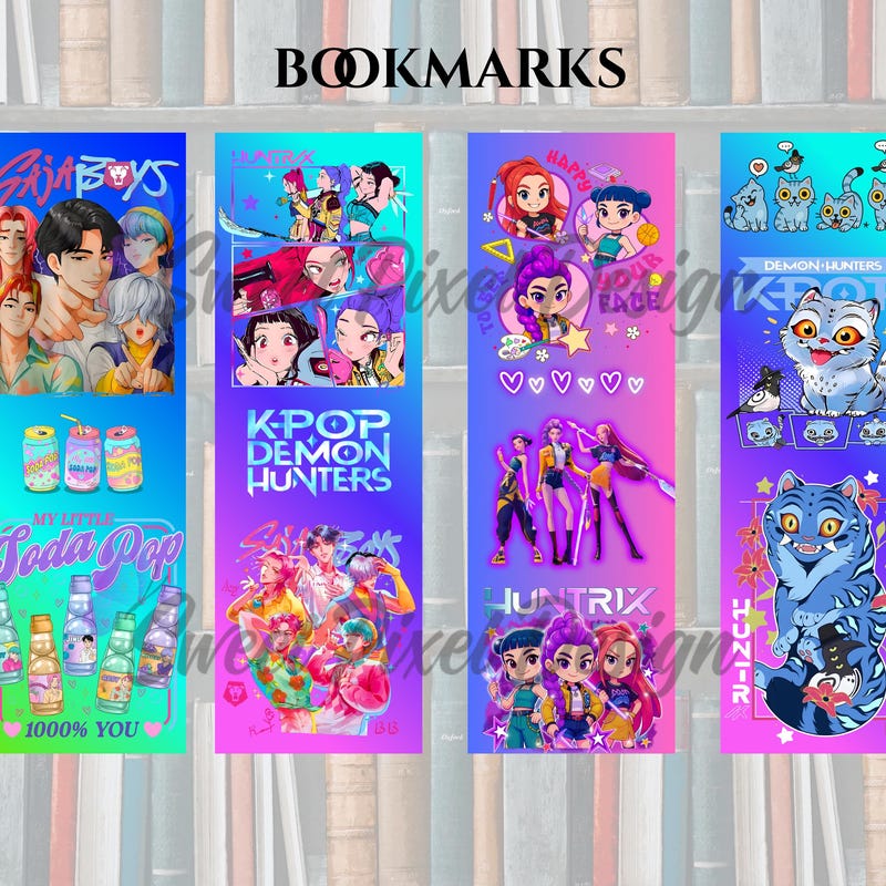 Kpop Demon Hunters Bookmark Etsy Kpop Demon Hunters Bookmark Etsy