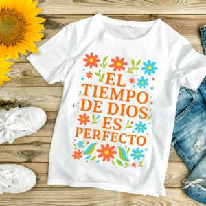 El Tiempo De Dios Es Perfecto SVG, Frase Cristiana SVG, Frase Biblica SVG, Dicho Cristiano SVG, hiszpański cytat chrześcijański, Christian clipart