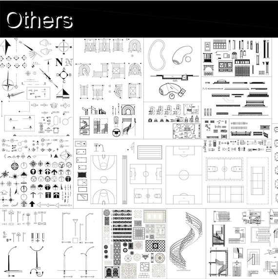 AutoCAD 2D DWG blocks templates drawings-Human Facade -  Portugal