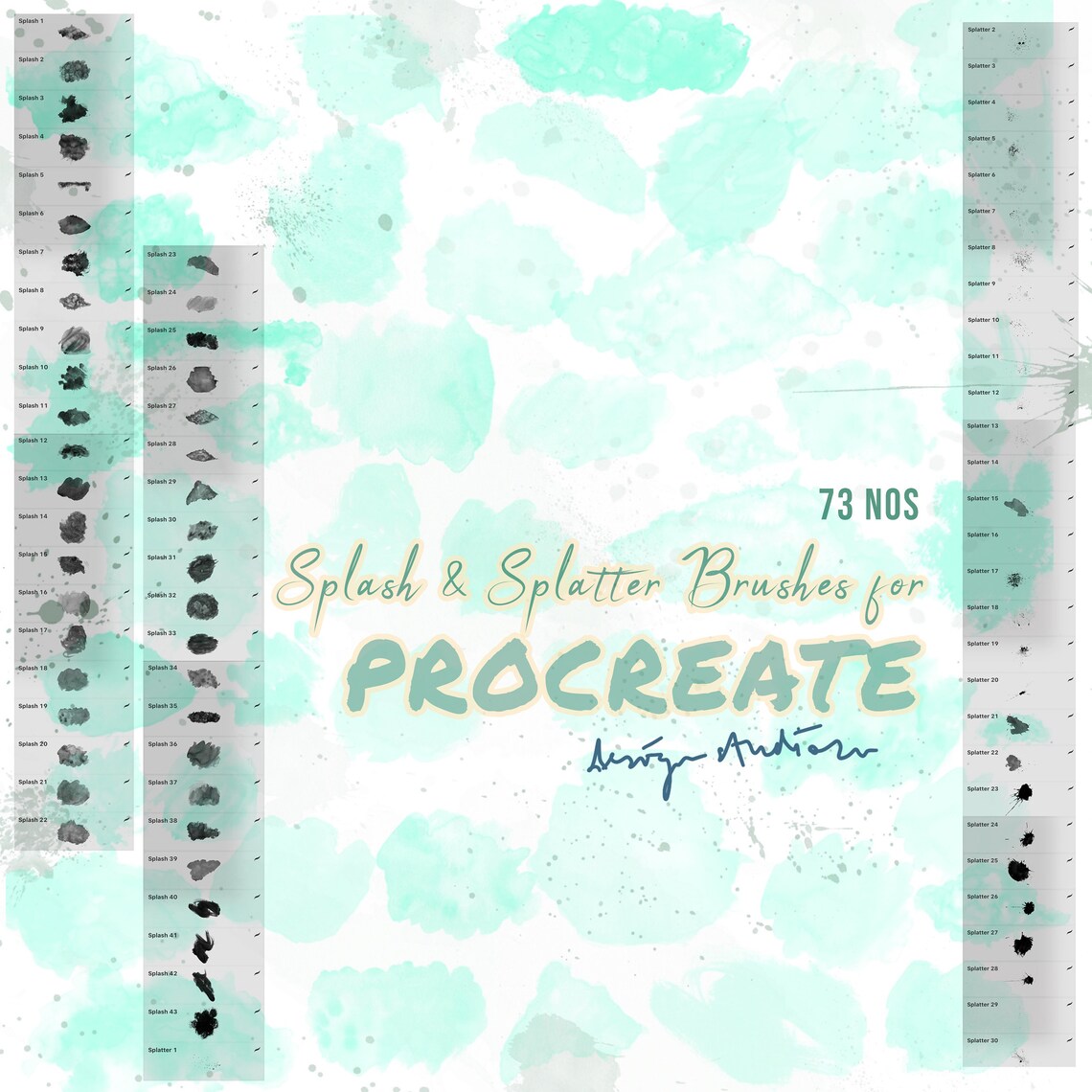 195 Procreate Brushes Procreate Stamp Flower Brushes Etsy