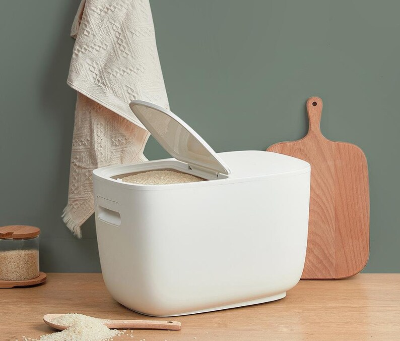Kitchen Rice Storage Box Storage Basket With Lid Potato Etsy