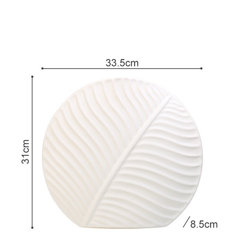 White Leaf Flower Vase Planter Pot Garden Decor Tall Etsy