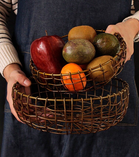 Fruit Bowl Fruit Basket Snack Basket Kitchen Storage Etsy
