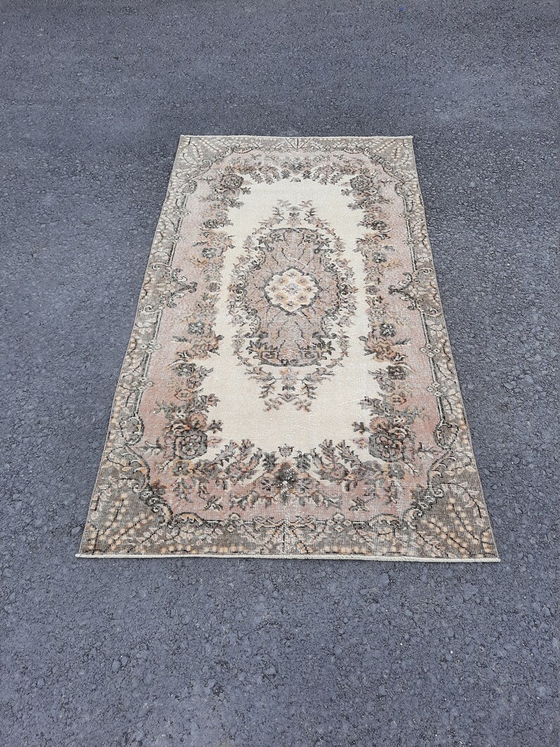 Turkish vintage anatolian area home bohemian rug,Living Room rug anatolian textile rug design office rug size=6.9x3.8 feet205x112cm