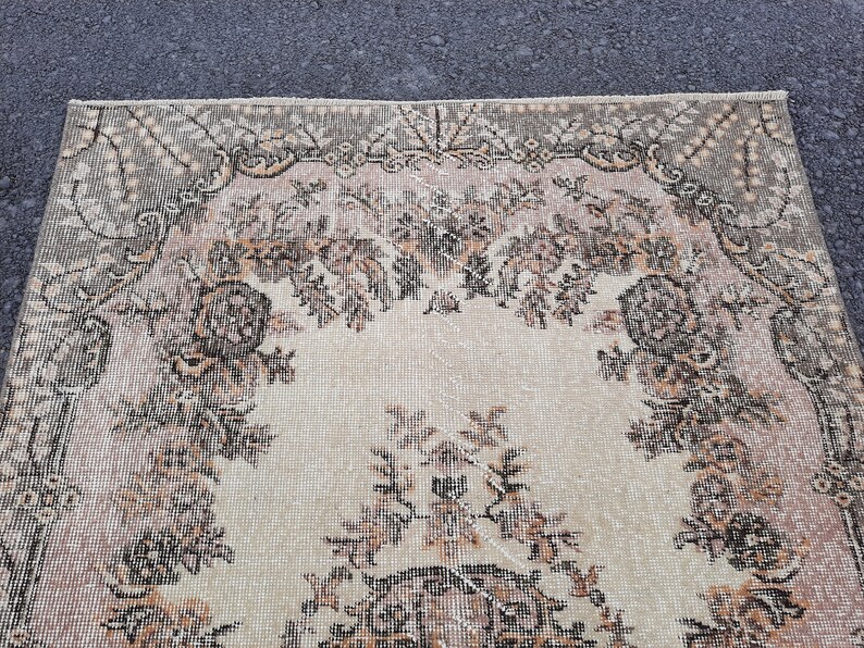 Turkish vintage anatolian area home bohemian rug,Living Room rug anatolian textile rug design office rug size=6.9x3.8 feet205x112cm
