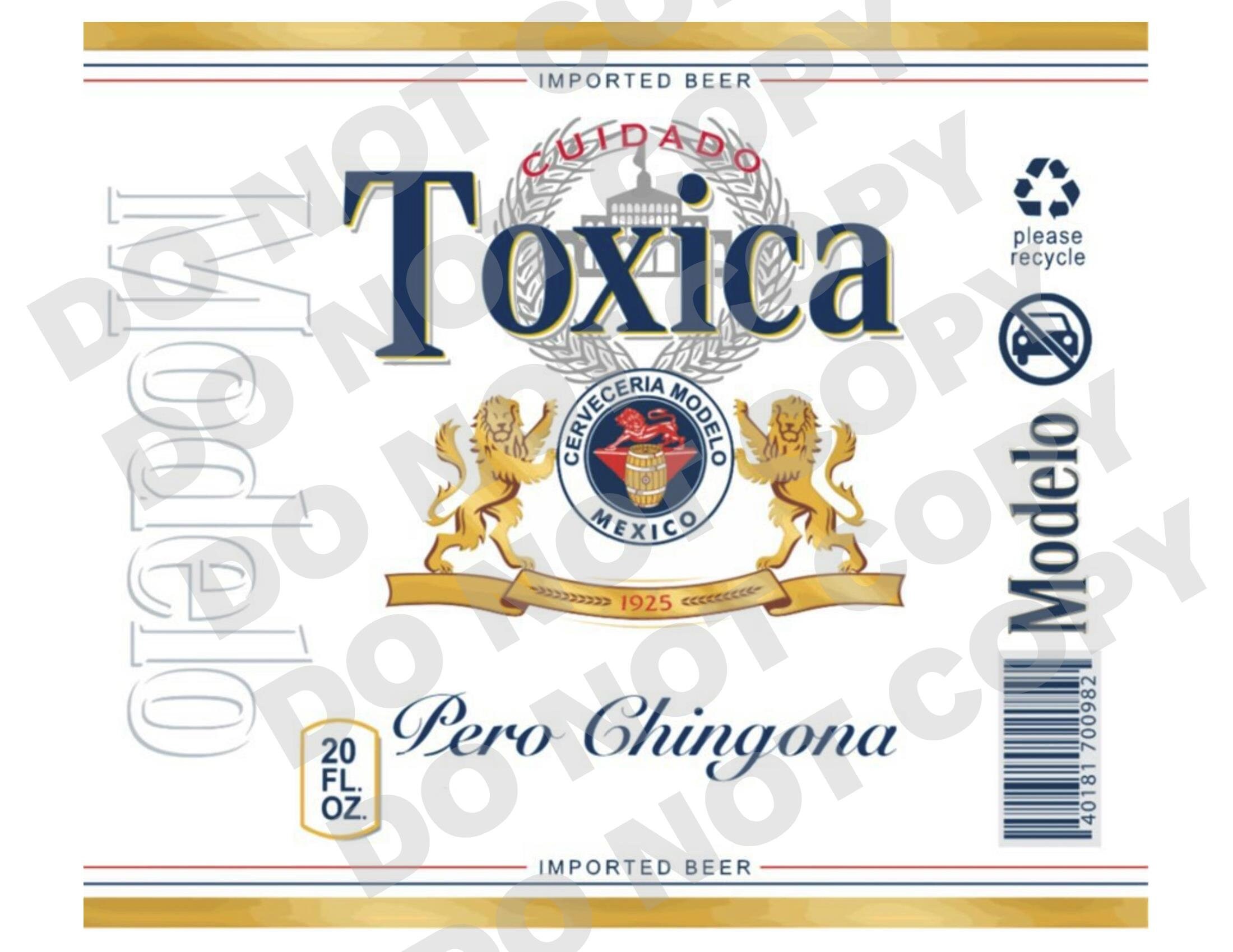 CUIDADO TOXICA / modelo png, jpeg cerveza