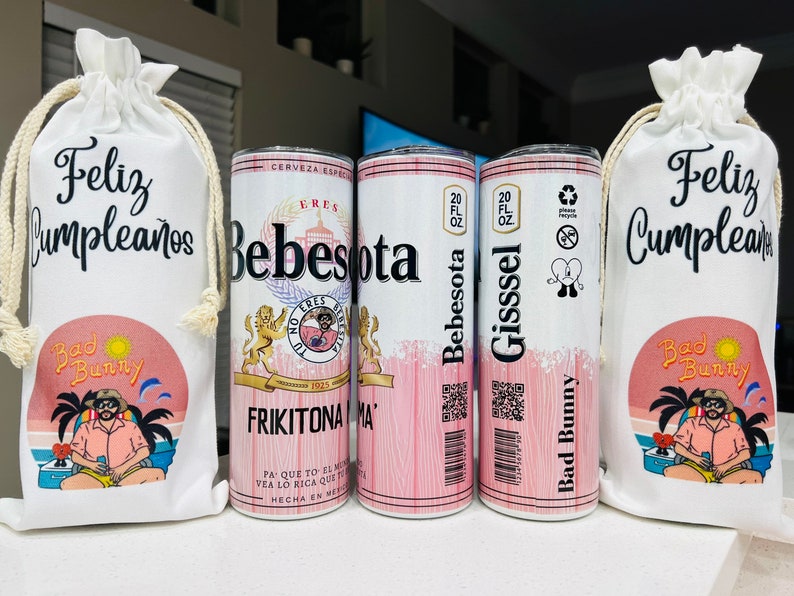 Bad Bunny BEBESOTA Modelo 20oz Vaso Vaso Regalo Bad Bunny Etsy Espa a