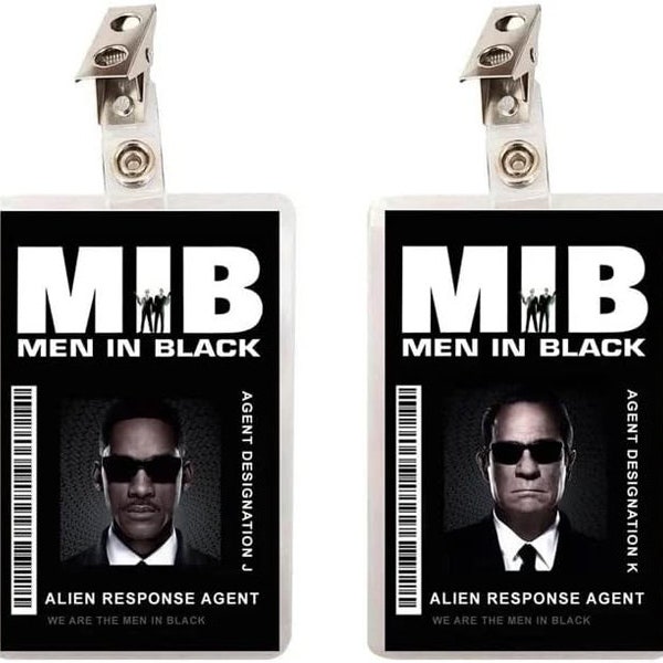 MIB Men in Black Agent K & J ID Set of 2 ID Badges