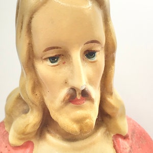 Chippy Vintage TMOC 1937 Jesus Chalk ware Figurine Statue Shabby Romantic Religious Home Decor Imperfect