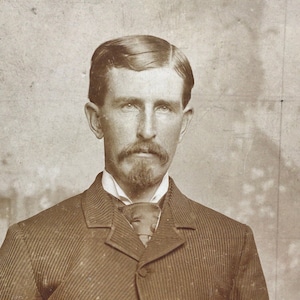 Antique Photograph Cabinet Card Bearded Man Picture