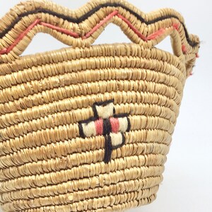 Vintage Hand woven Small Basket Ethnic Native Bohemian Home Decor