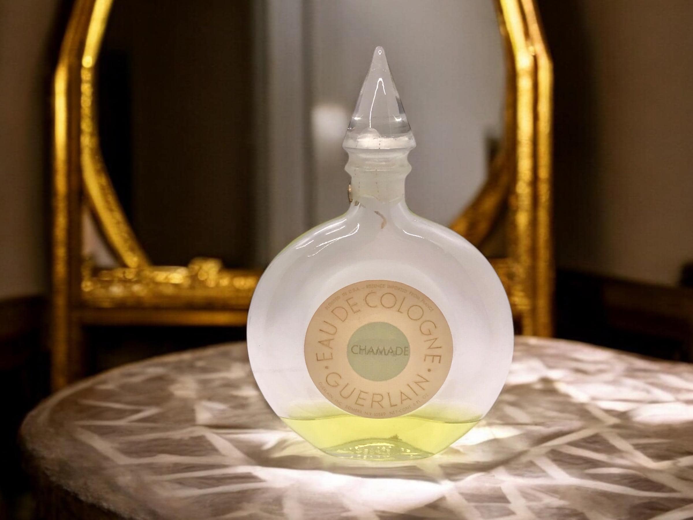 Large Vintage Guerlain Chamade Perfume Bottle Eau De Cologne