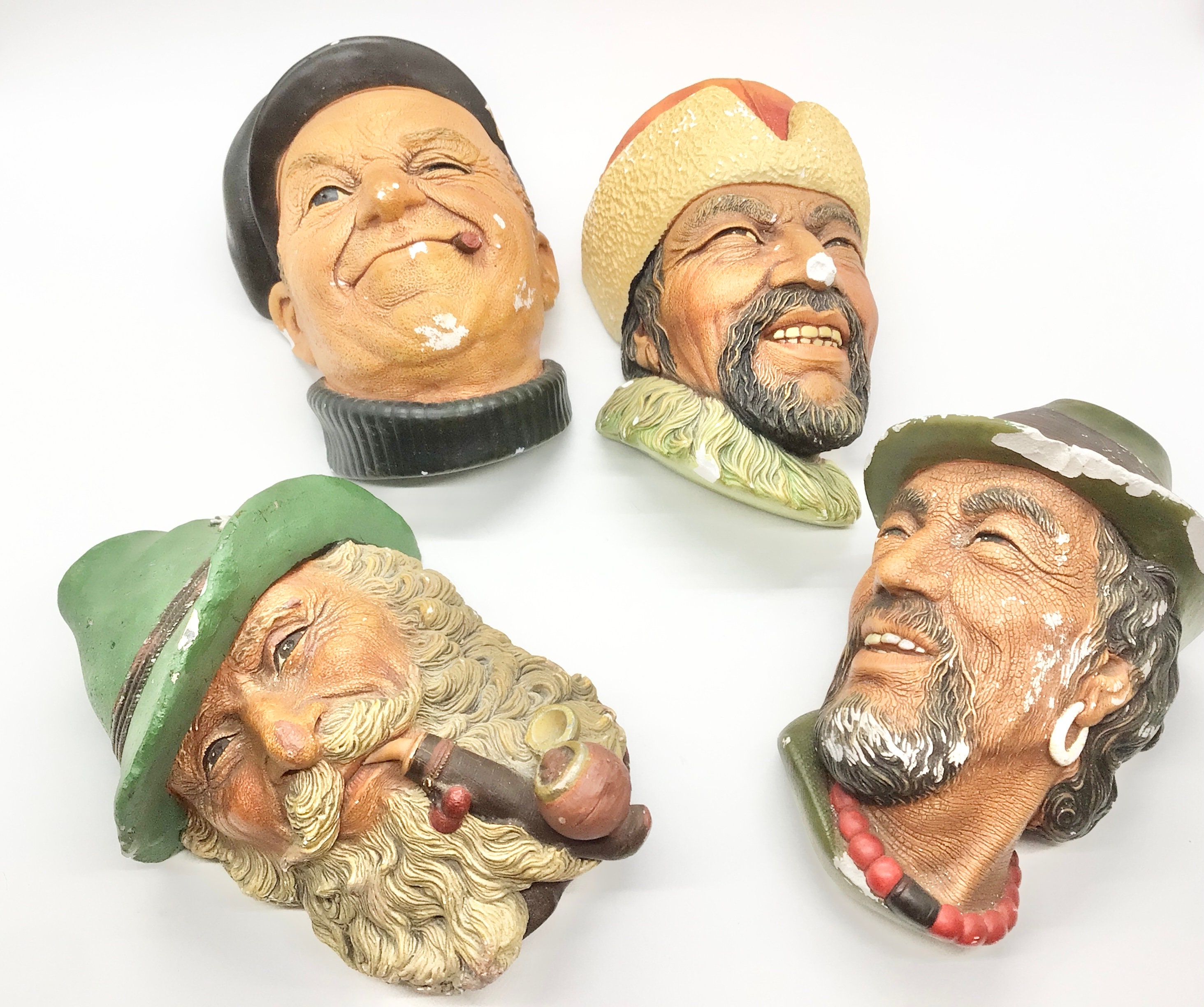 Bossons England Chalkware Head Vintage Sailor Man Pirate - Etsy 日本