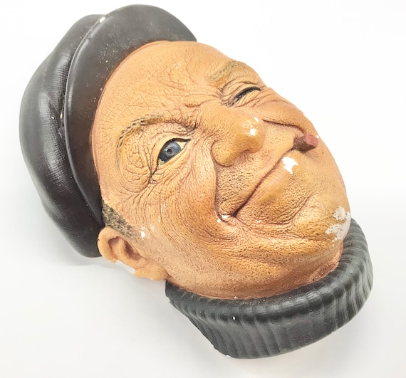 Bossons England Chalkware Head Vintage Sailor Man Pirate - Etsy 日本