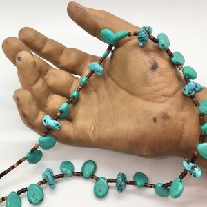 Vintage Faux Turquoise Necklace: Handmade Boho Southwestern Jewelry
