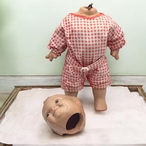 Vintage 1930s Scootles Kewpie Cameo Composition Doll 15 Inches Rose O’Neill Detached Cracked Head Sold as Is