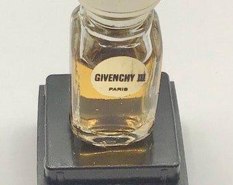 Vintage Givenchy III Miniature Perfume Bottle Mini Vial on Stand Made in France