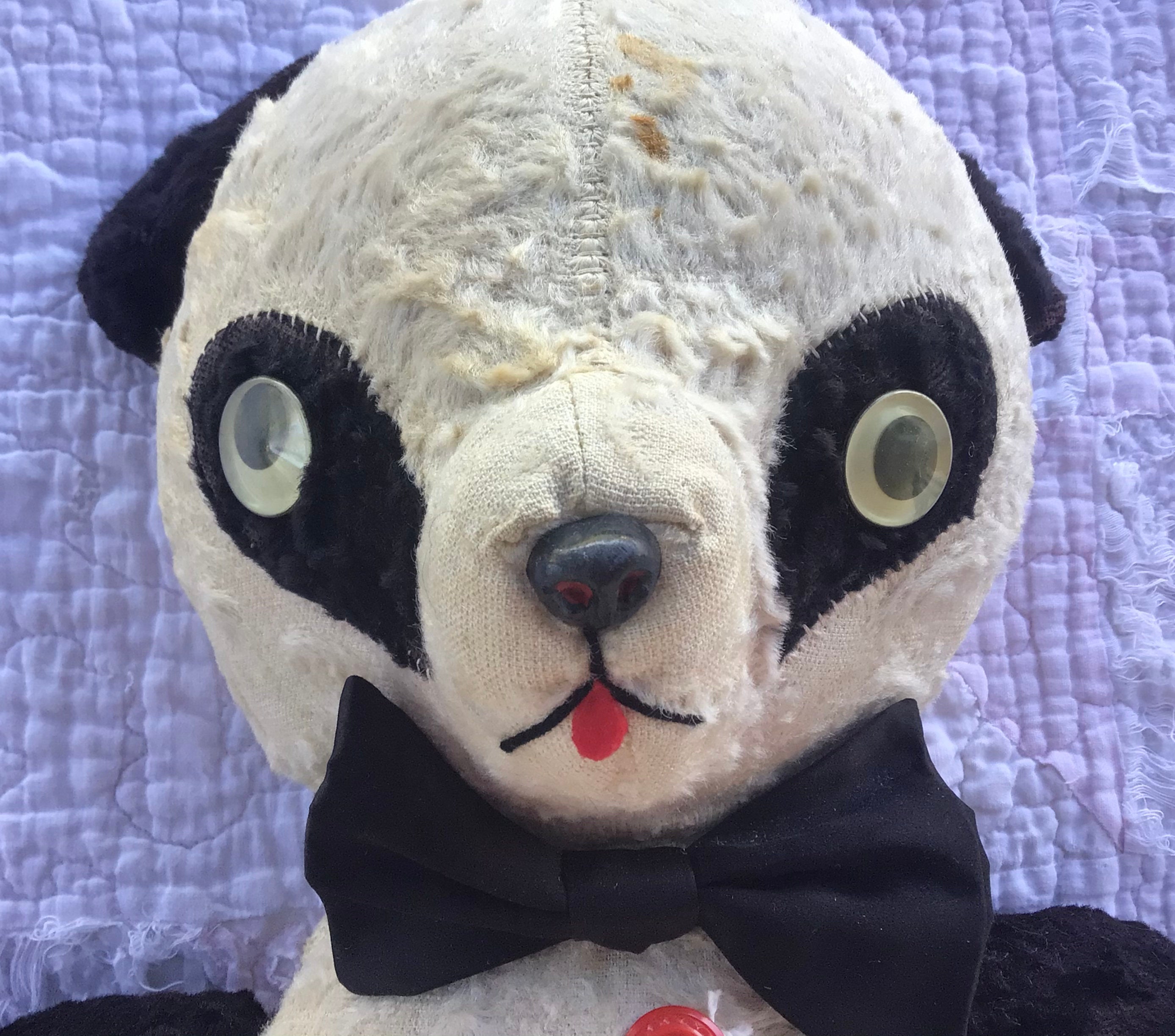 20 Inch Vintage 1930s Timeworn Gund Panda Bear Teddy Bear