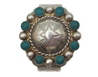 Vintage Native American Cuff Bracelet, Silver Plated Thunderbird Cuff, Southwestern Jewelry, Navajo Fred Harvey Era Style
