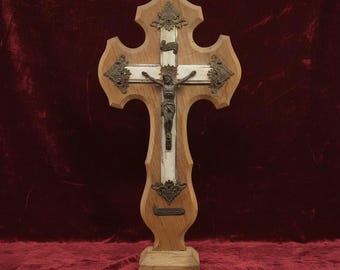 木製　十字架 イエス像　ヴィンテージ 木製十字架 イエス像ヴィンテージ