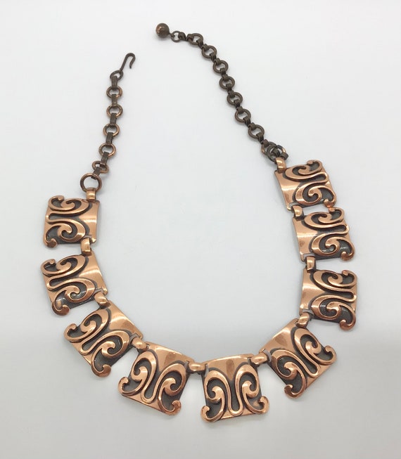 MID CENTURY Modern Copper 1960/'s Vintage COPPER Bracelet Link Bracelet with Star Motif