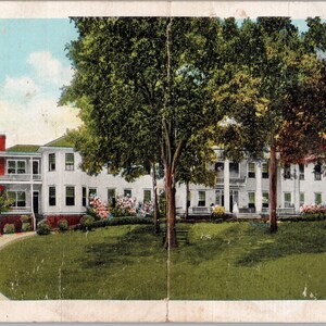 Carte postale vintage Brawner's Sanitarium Smyrna, Géorgie, effet vieilli, pli minable bizarrerie, trucs étranges