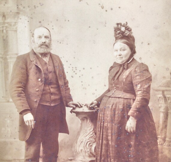 Antique Victorian Man Woman Photograph Cabinet Card Grandma - Etsy