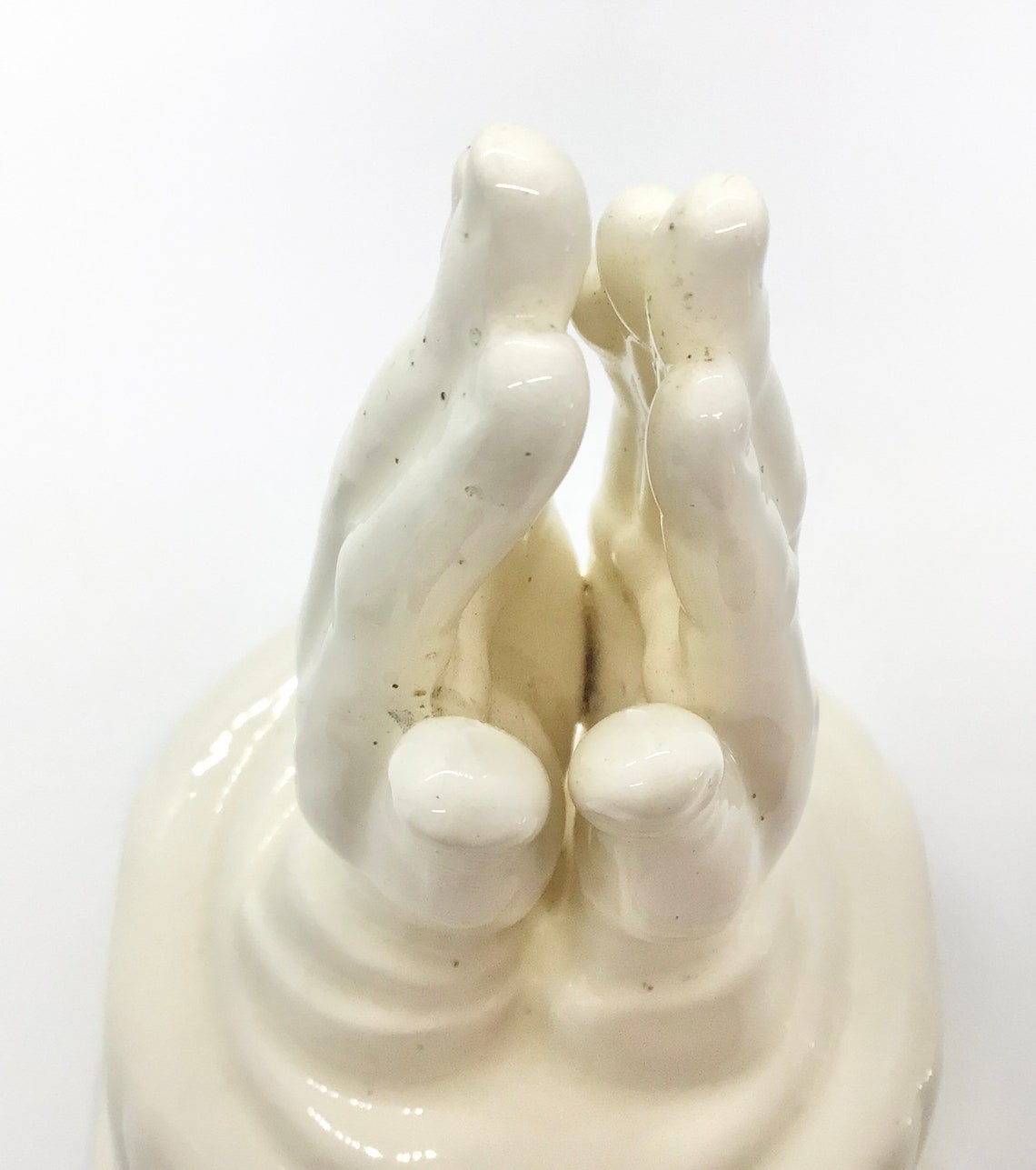 Vintage White Ceramic Praying Hands Catholic Christian Etsy