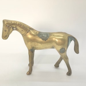Vintage Brass Horse Figurine Display Small