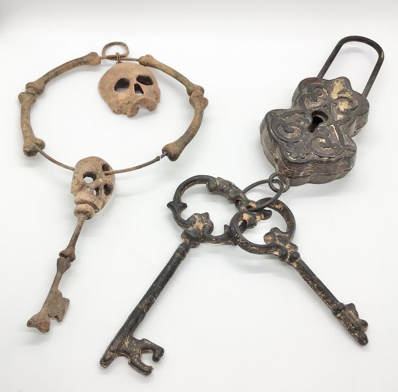 Reproduction Antique French Lock Keys Metal Decor Heavy 14 Etsy