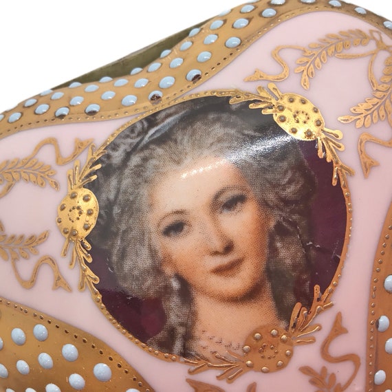 Shabby Vintage Heart Victorian Lady Trinket Box D… - image 8