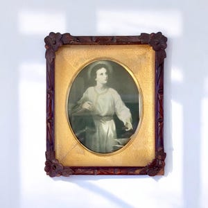 Antique Child Jesus in the Temple Framed Art Print Picture Catholic Religious Shabby Wall Decor
