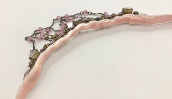 Vintage Pink Velvet Victorian Choker Necklace Ass… - image 9