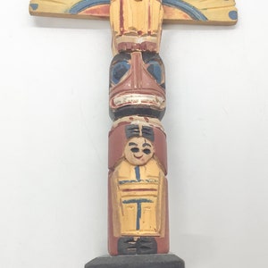 Small Vintage Native American Wood Totem Pole Southwest Decor - Etsy